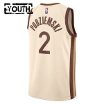 Maillot NBA Golden State Warriors Brandin Podziemski Nike 2025-26 City Edition Blanc Swingman - Enfant